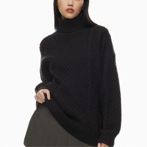 NWT Sunday Best Peggy Turtleneck Black 2XS